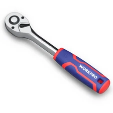 WORKPRO 1/4" Drive Ratchet Wrench Quick-Release 72-Tooth Ratchet Non-slip Handle