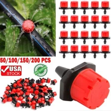 Lot Adjustable Garden Irrigation Mist Micro Flow Dripper Water Hose Drip Head US