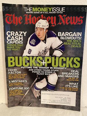2010 Hockey News Mag LA Kings Drew Doughty 5 Mistakes W/ Money Don Fehr Money