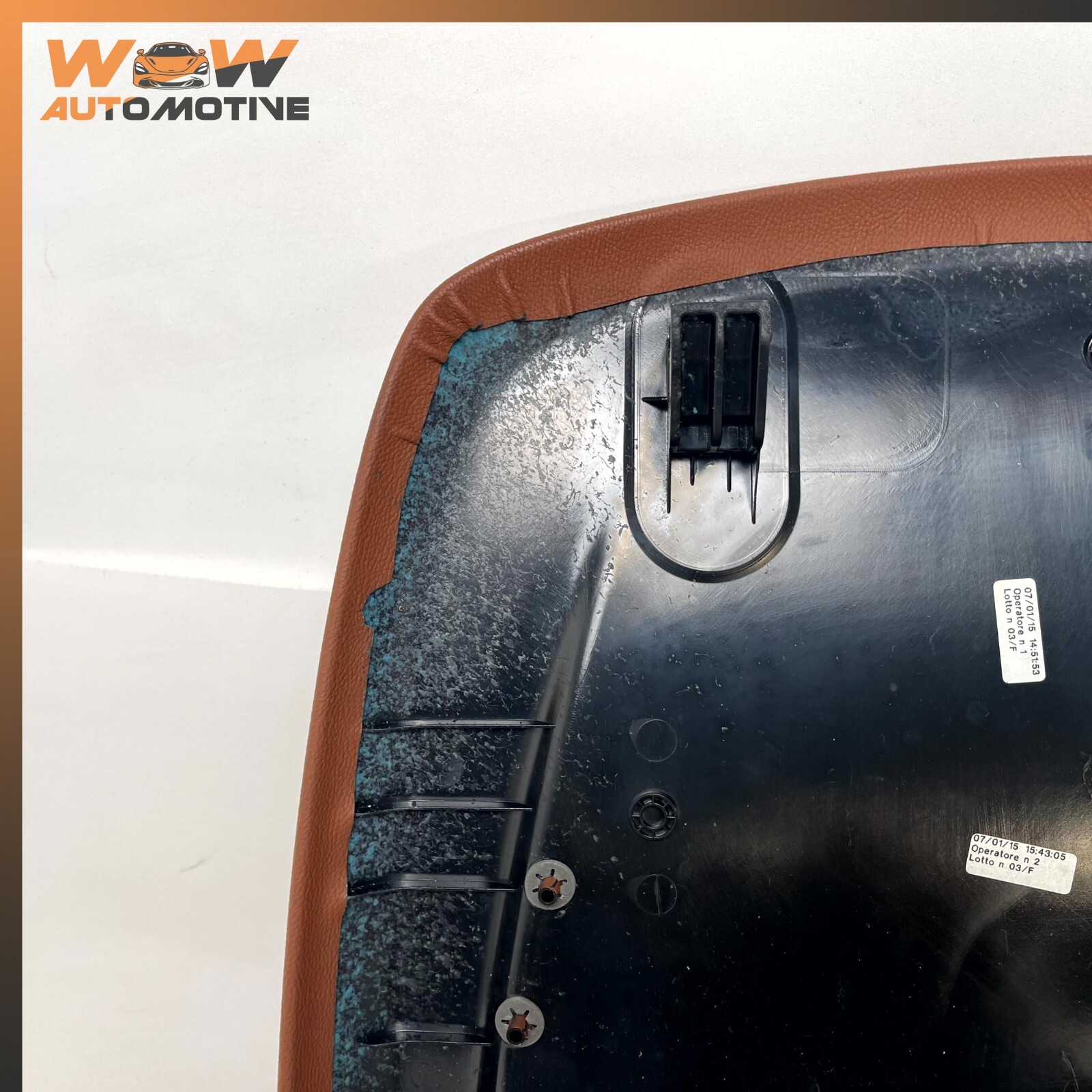 14-17 MASERATI GHIBLI FRONT LEFT DRIVER SIDE SEAT BACK COVER BROWN OEM