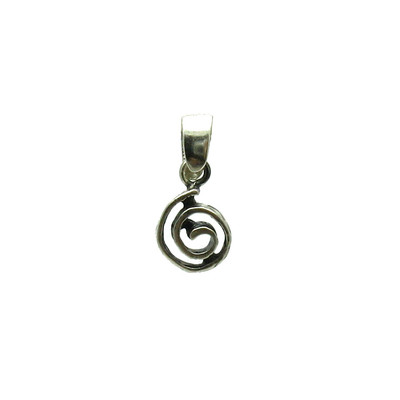 Small Genuine Sterling Silver Pendant Spiral Solid Hallmarked 925 Handmade
