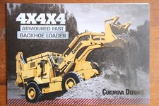 Brochure 4 pages çukorova 4x4x4 Tracto-pelle  cabine blindée