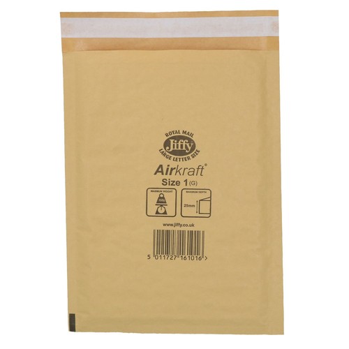 100pk Genuine Gold Jiffy Bag Airkraft Bubble Padded Mail Bag Envelope