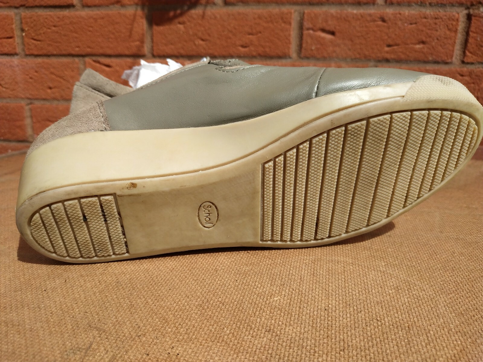 Scholl Biomechanics Womens Grey Leather Shoes Wedge Orthaheel Size UK 4