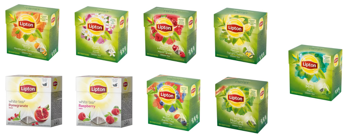 NEW Lipton Tea - 20 silk Pyramid bags - BIG CHOICE - GREEN TEA