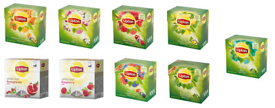 NEW Lipton Tea - 20 silk Pyramid bags - BIG CHOICE - GREEN TEA - WHITE TEA -