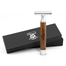 Haryali Double Edge Safety Razor for Men and Women Sustainable Wooden Sleek Grip