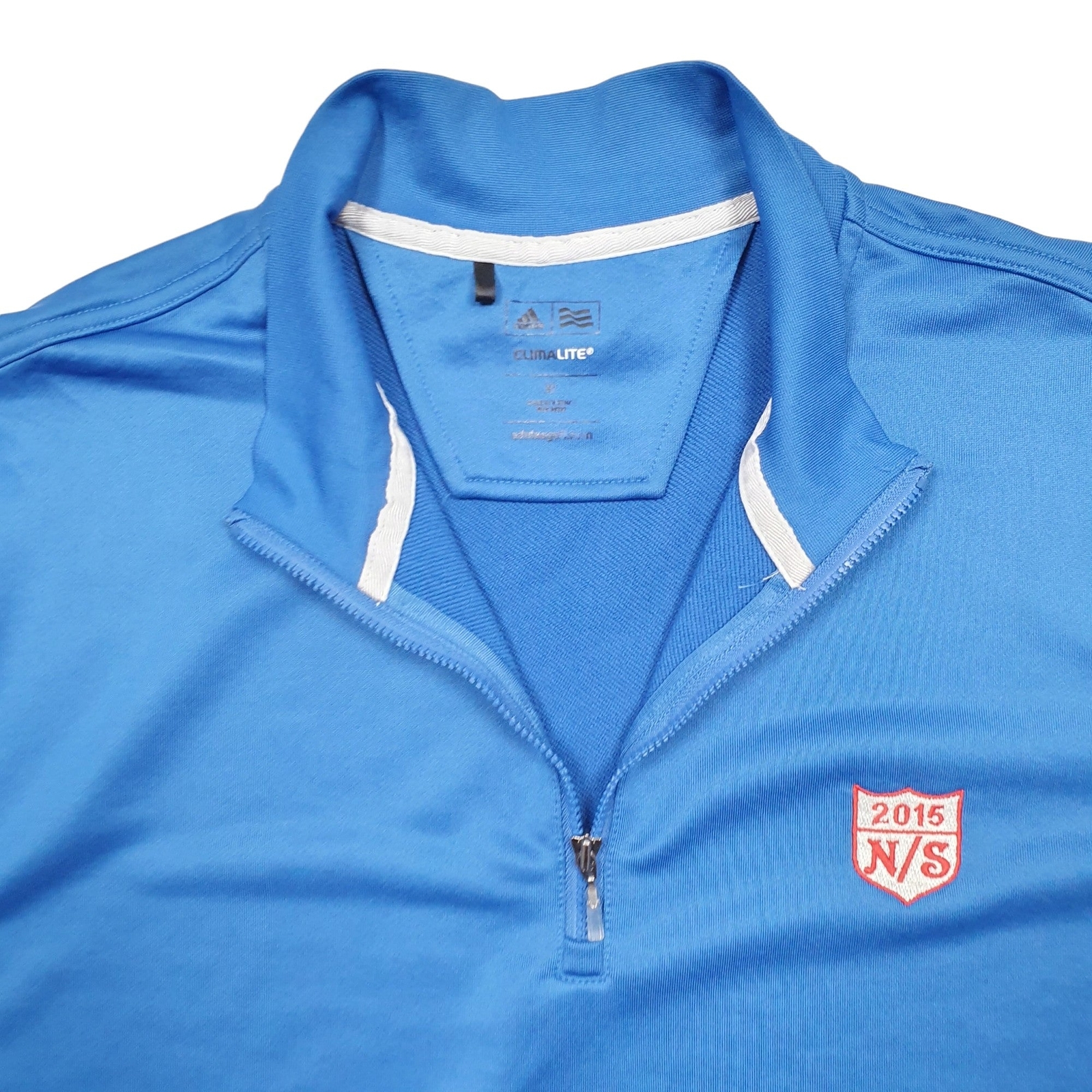 ADIDAS 1/4 Quarter Zip Climacool Polyester Jumper Sweatshirt Mens XL image 2