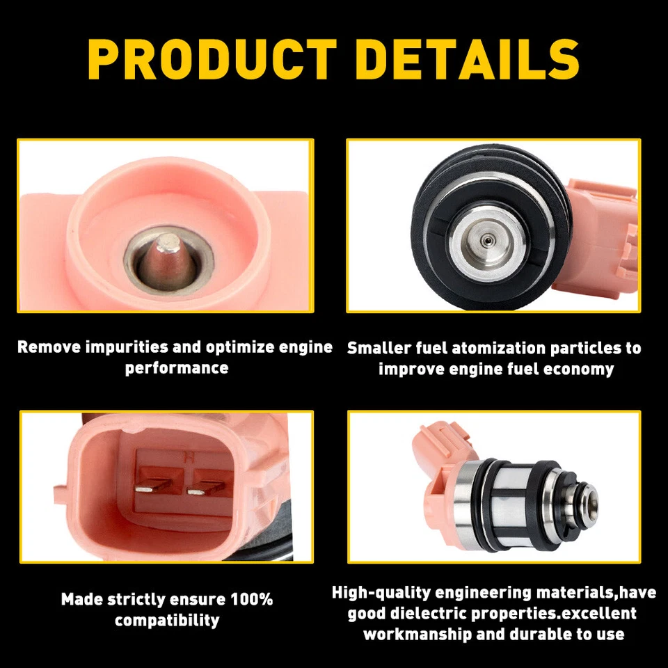 Nuevo inyector de combustible 6 piezas apto para Nissan Frontier 1997-2000 Infiniti QX4/1999-2004 Foto 4 de 4