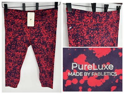 Fabletics NWT Mid-Rise Printed PureLuxe Capri Leggings Size XXL Gym Athleisure