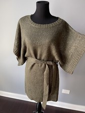 Vince Camuto sparkly green sweater dress
