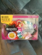INVISIBOBBLE CRAYOLA KIDS 2 PIECE HAIR SCRUNCHIES WITH SPIRAL INSIDE - NEW