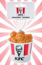 KFC Chicken Bucket Christmas Ornament Red & White by Ruz LIMITED EDITION 3"