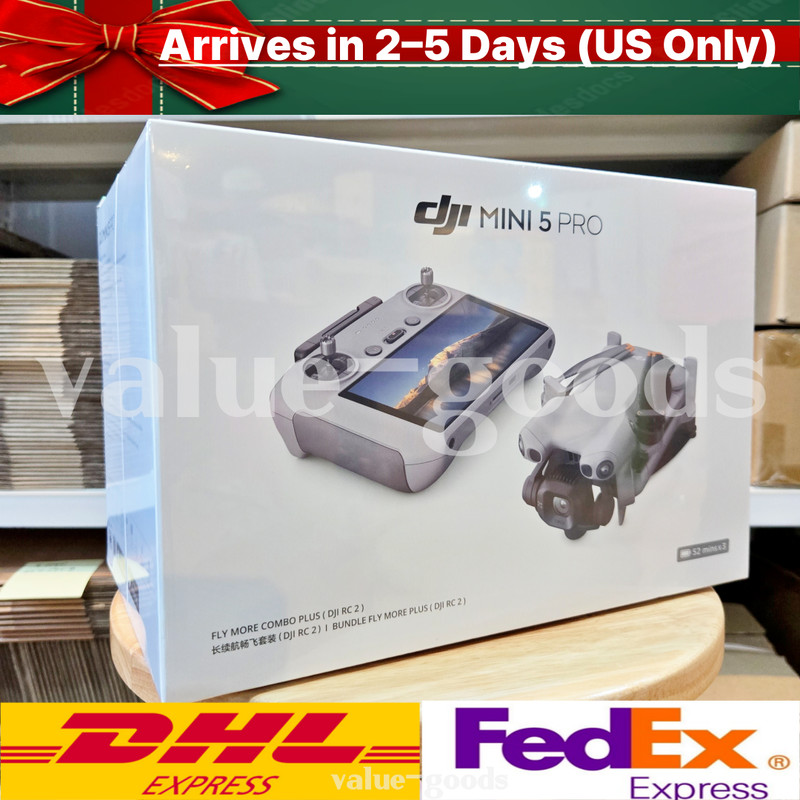 DJI Mini 5 Pro Fly More Combo Plus (DJI RC 2) Camera Drone (3 Batteries Plus)
