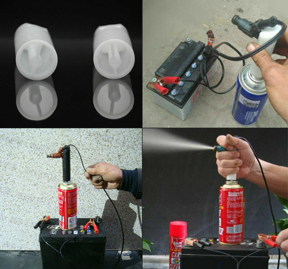 Car Vehicles Fuel Injector Flush Cleaner Adapter Kit Universal Cleaning Tool USA