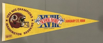 NFL Washington Redskins Vintage Football Pennant Super Bowl XVII
