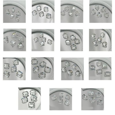 5Pcs Mini Nail Rhinestones Diamond 3D Pointed Bottom Crystal Nail Gems