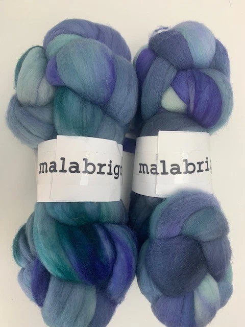Malabrigo Nube Roving AZULES 4oz, Lot of 2 - Image 2 of 3