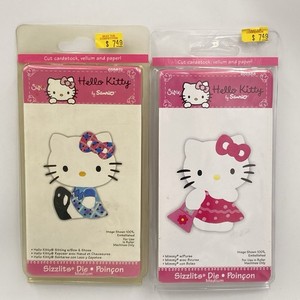 Sizzix HELLO KITTY Sizzlits Sitting w/ Bow Shoes 655872 + Mimmy w/ Purse 655988