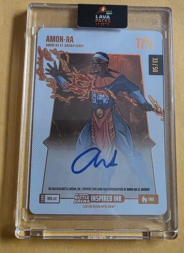 2024 Bo Jackson Battle Arena Amon-Ra St. Brown Auto 33/50 BFA-43 Lions Fire Ink
