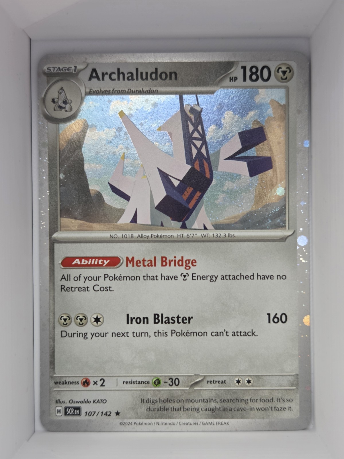 Pokemon TCG Archaludon 107/142 Cosmo Holo Promo Stellar Crown Blister Promo NM