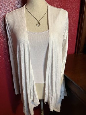 Woman s Open Top by Ellie Lovely White Sz S Compliment Any Outfit