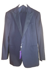 Amazing RALPH LAUREN PURPLE LABEL Navy Hand Tailored Italy Wool Tuxedo 40L NWT