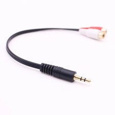 4 inch Mini Jack 3.5mm Male Stereo Plug to 2 RCA Female Jack adapter cable