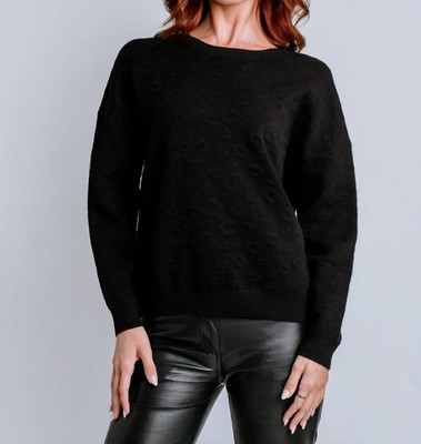 Kerisma Clyde Leo Black Leopard Pattern Sweater; Size M/L