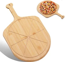 Bamboo Pizza Peel - 18.5"x12.2" with 12" Cutting Board, 