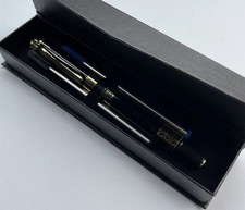 Luxury Classic Metal Ballpoint Pen Gold Black  With 2 Refills & Gift Box Ballpen