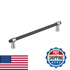 Amerock Mergence 10-1/16 inch (256mm) Center-to-Center Matte Black/Polished