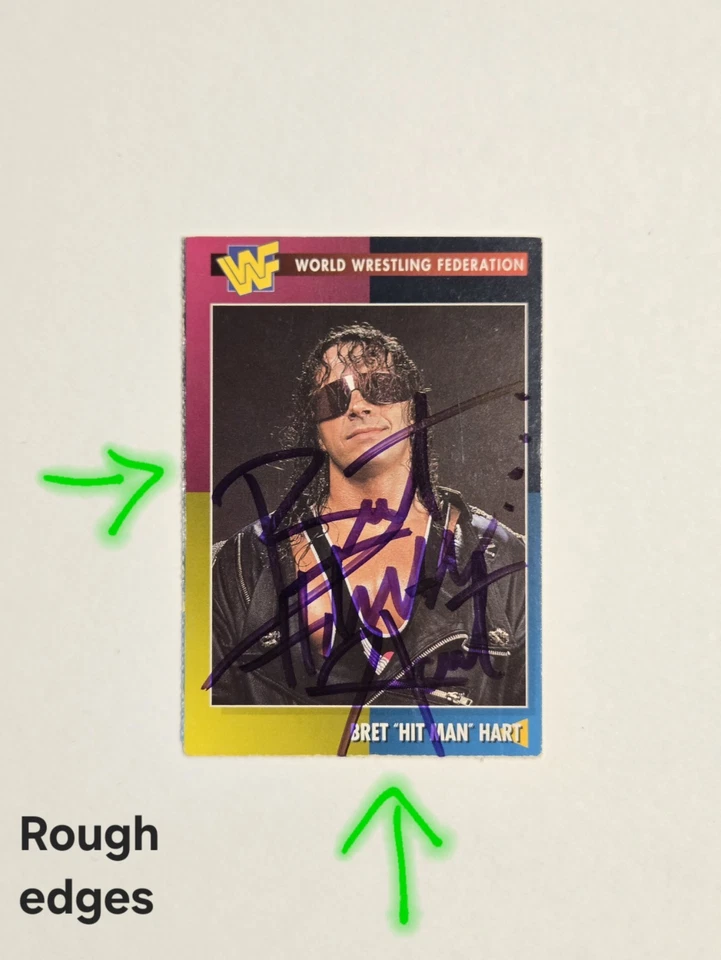 Tarjeta automática Bret Hart 1995 WWF MAGAZINE #3 coleccionable de colección Foto 4 de 4