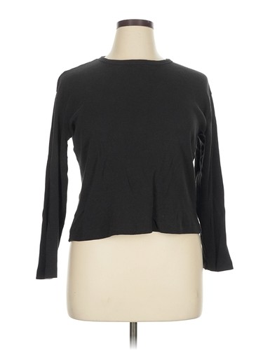 Zara Women Black 3/4 Sleeve T-Shirt XL - Picture 1 of 4