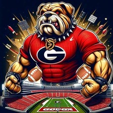 (2) Georgia Bulldogs Dawg Nation Waterproof Vinyl Stickers 4.25x4.25 UGA Decals