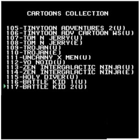 THE AFTERNOON CARTOONS COLLECTION 117 in 1 Game Cartridge for NES Console