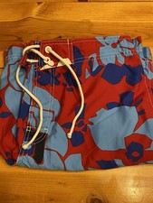 Men  s American Eagle Classic Boardshort Swim Trunks. Size 34. Red And Blue