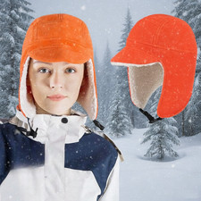 Warm Winter Hats with Visor Earflaps Hunting Outdoor Baseball Hat for Men Women