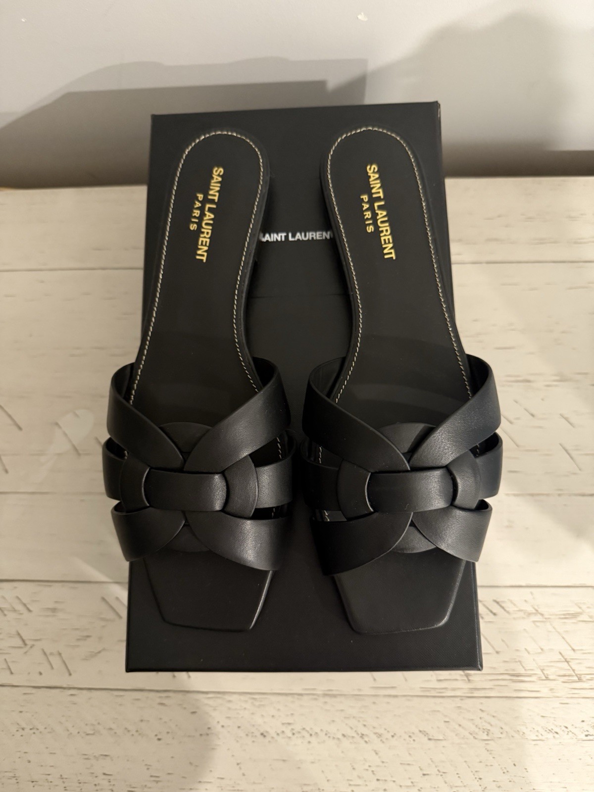 Mules omaggio YSL Saint Laurent in pelle liscia