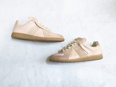 Maison Margiela GAT Sneakers Pink Men 7 40 Low Tops Leather Suede