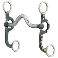 Weaver Leather Pony Bit - 4-5/8  Medium Port Mouth, 6  Argentine Cheeks, Buffed