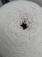 4 lb 12.7 oz 1 Wool Yarn Weaving Knitting Macrame Art 1600 ypp White On Cone