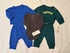 Newborn Baby Boys Clothing Bundle New Sweatshirt Sets Bodysuit Outfit Lot