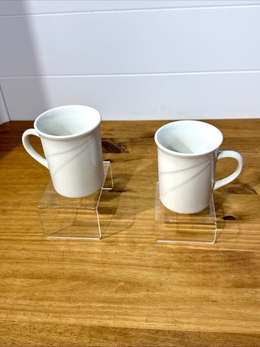 2 REGO White Porcelain Coffee Mugs 6 oz Restaurant Diner Cups China ~ Read Info - Picture 7 of 24