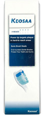 Keosaa Replacement Toothbrush Heads for Philips Sonicare - White - 4 Pack - NEW