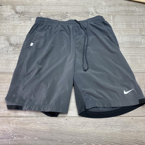 Nike Dri-FIT Shorts Tennis Court Mens XL Gray Running Training Lined Athletic
