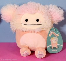 Squishmallows Diane the Peach Rainbow Bigfoot Yeti 5" NWT Spring Easter