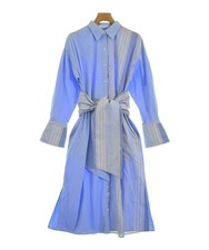 LOVELESS Shirt Dresses Light bluexBrownxWhite(Stripe Pattern) 2200676640144
