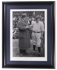 Babe Ruth Framed 17x22 NY Yankees Writing History Historical Archive Giclee