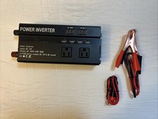 Power Inverter Car RV DC 12V to AC 110V 60Hz 3 AC Outlets 4 USB 4.8A Digital